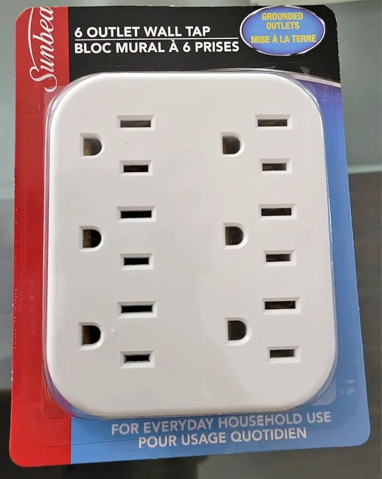 6 Outlet Wall Tap – Grounded Power Adapter thumbnail