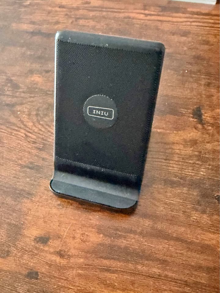 Wireless charger for iPhone and Android phones.