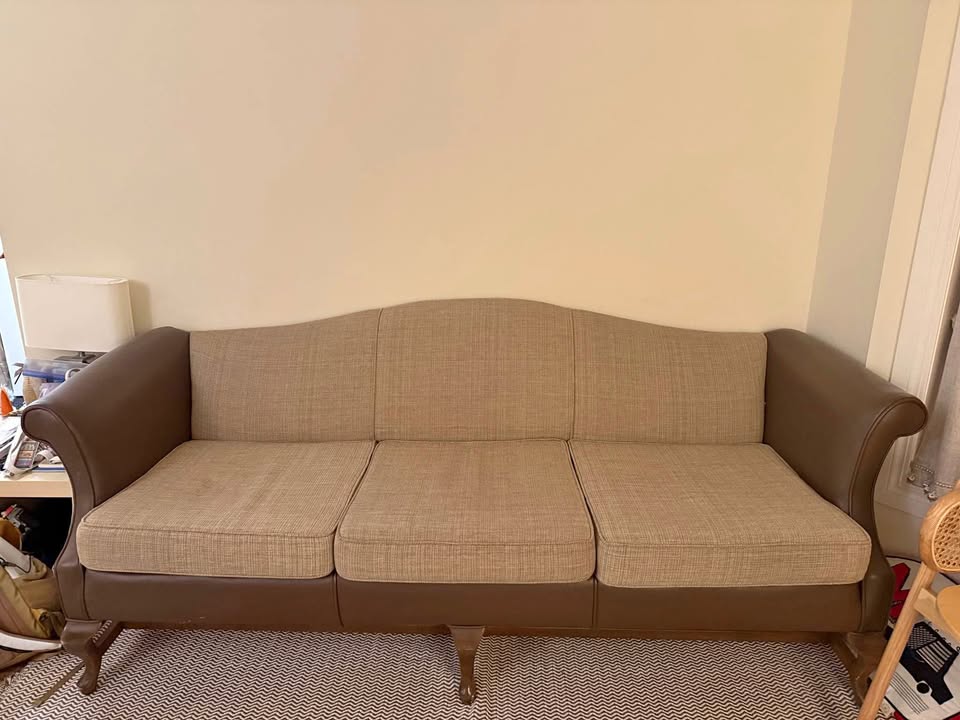 Ethan Allen Couch - Leather & Fabric