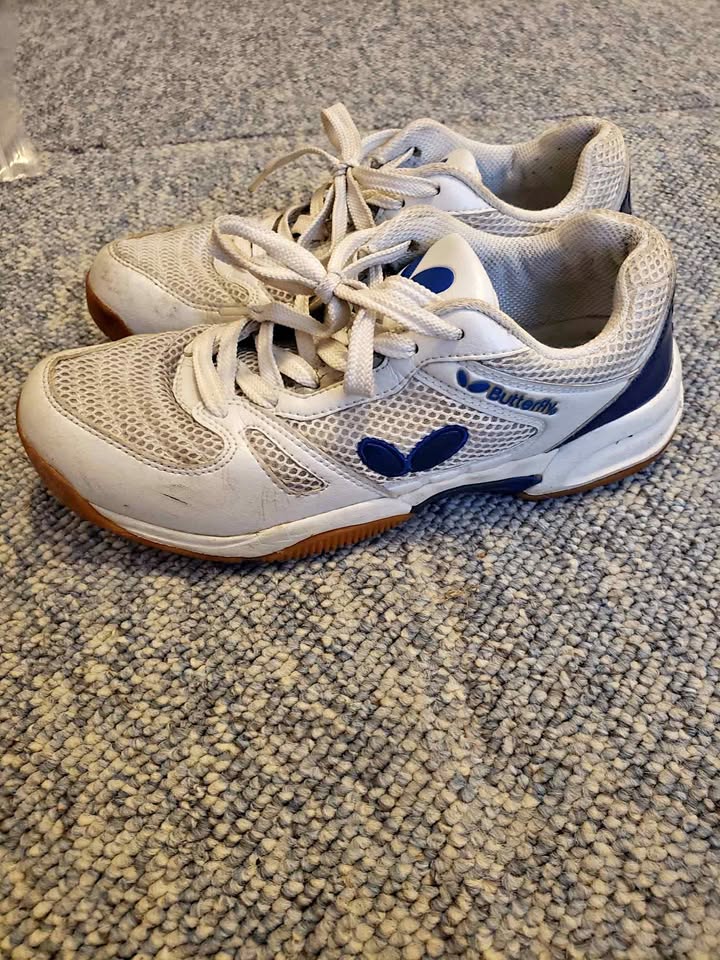White butterfly table tennis shoes