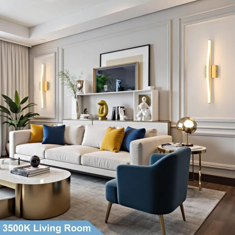 Modern Bathroom Light Fixture, Gold Vanity Light image indicator(6)