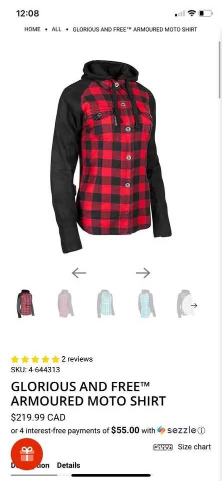 Joe Rocket ARMOURED MOTO SHIRT women’s large image indicator(6)