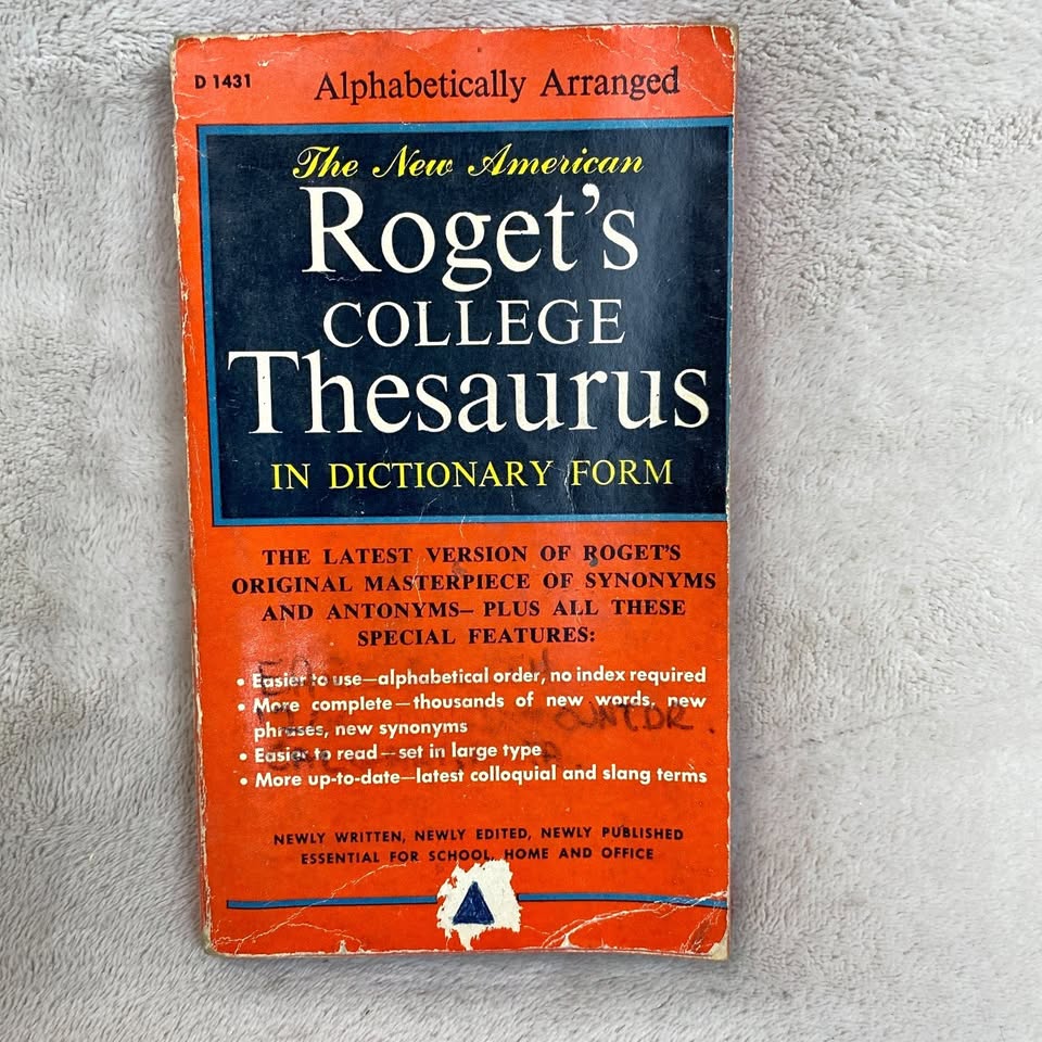 Roget's College Thesaurus Signet Print 1962