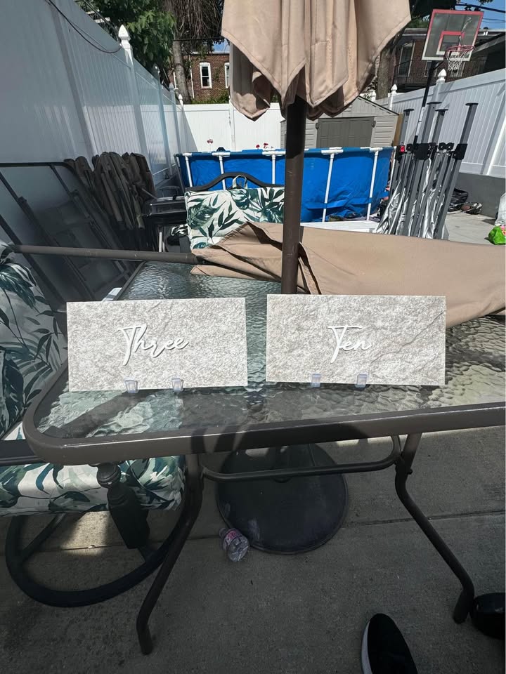 Travertine table numbers - photo 2