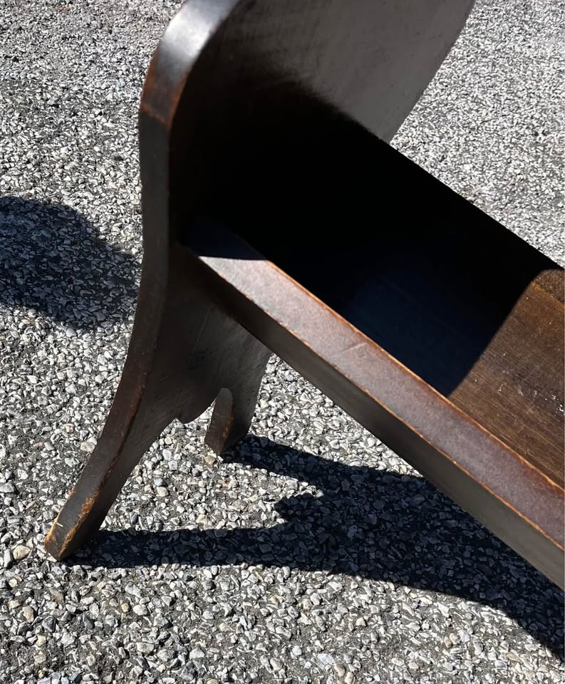 Vintage Narrow Side Table With Bookshelf - photo 4