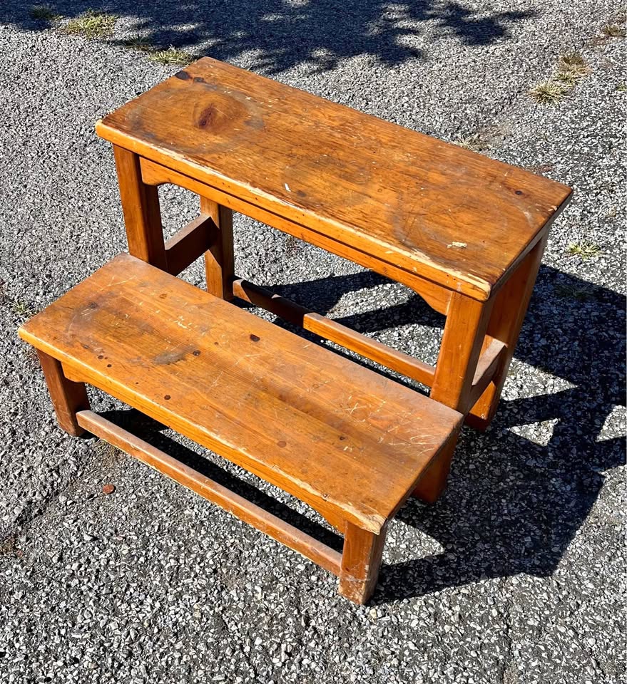 Vintage Wooden Step Stool