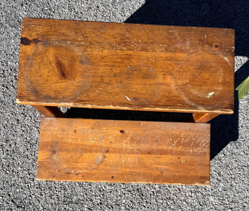 Vintage Wooden Step Stool - photo 4