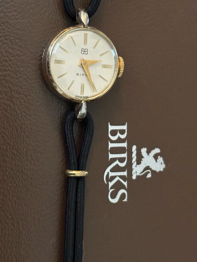 Birks ladies watch with gift box, vintage. Mechanical, Swiss mov thumbnail
