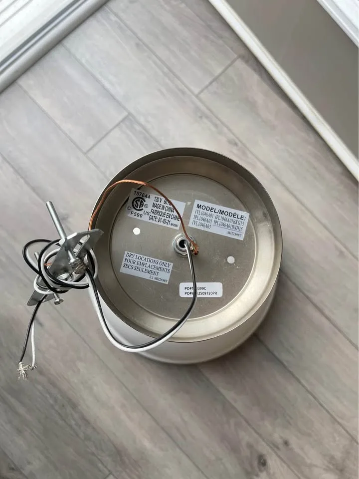 Brand New Pendant Lamp, Chrome/White, No Bulb image indicator(2)