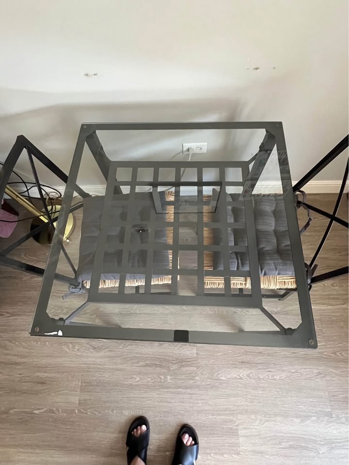 Black Metal Table with 2 Chairs - photo 4