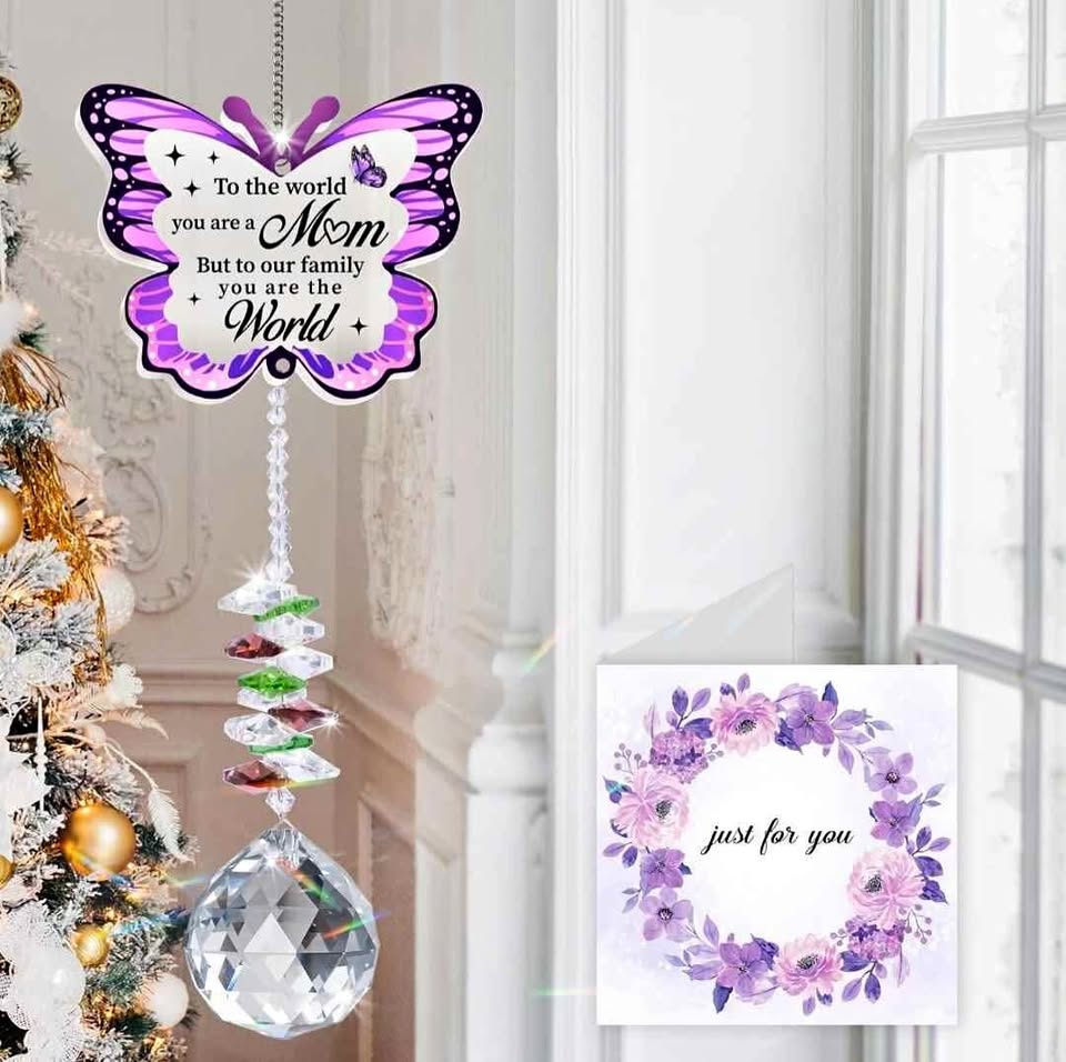 Butterfly Crystal Ball Sun Catcher, Gifts for Mom