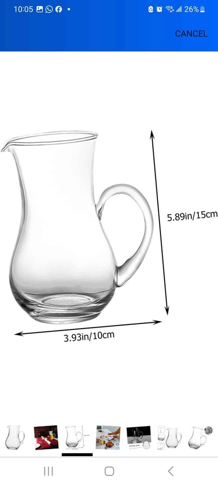 Glass Brands 11.75 Oz Wine Decanter Handled Whisky Jug - photo 2