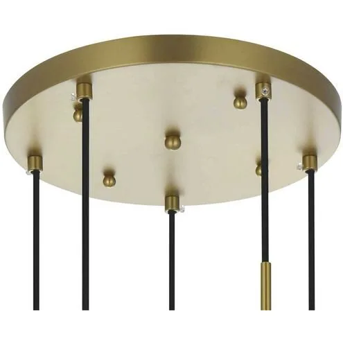 Chandelier - 5 Light Cluster Pendant (White and Golden) image indicator(5)