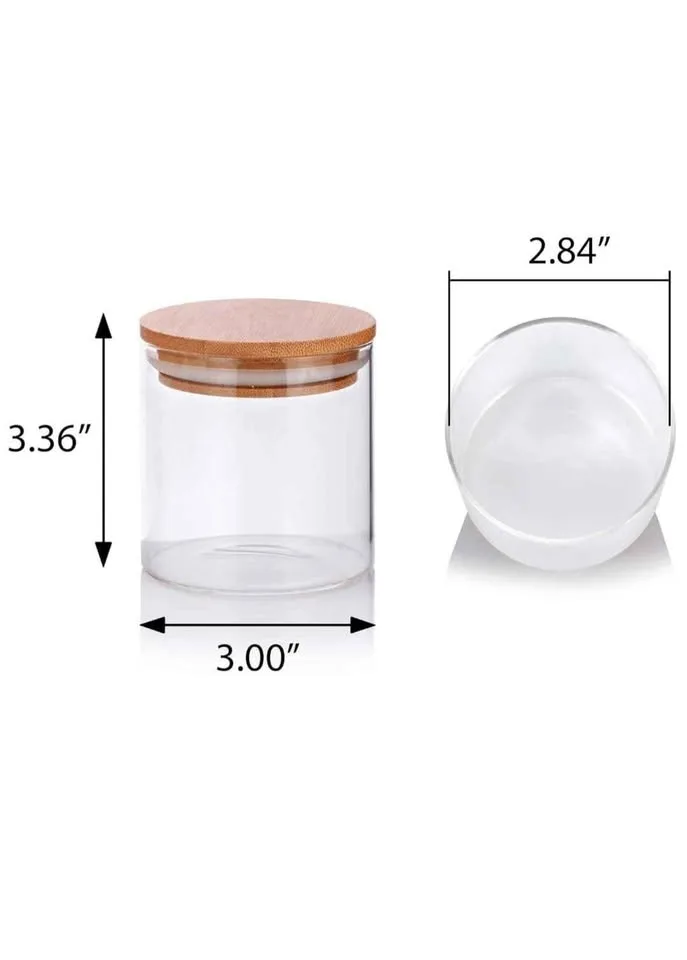 20 Glass Jars with Bamboo Silicone image indicator(3)