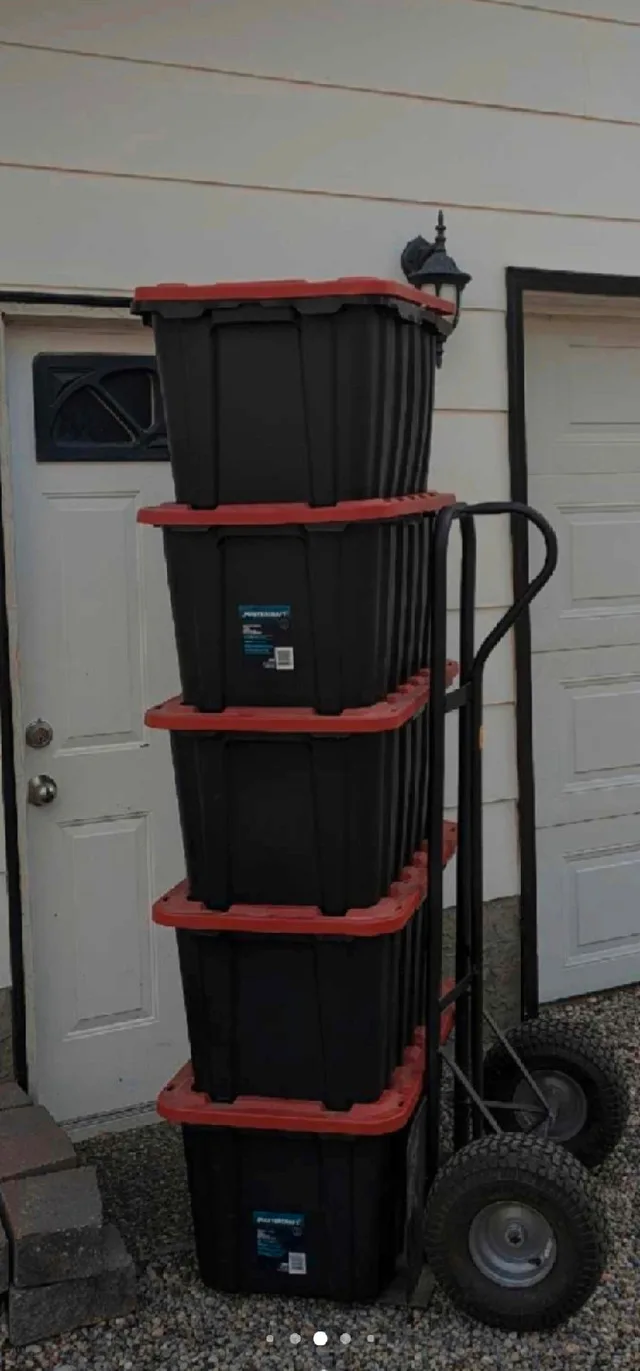 Moving? pack with bins, no taping cardboard thumbnail