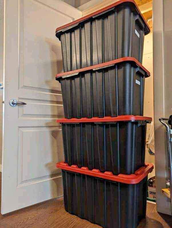 Tool box bins new & used available for camping gear, shed