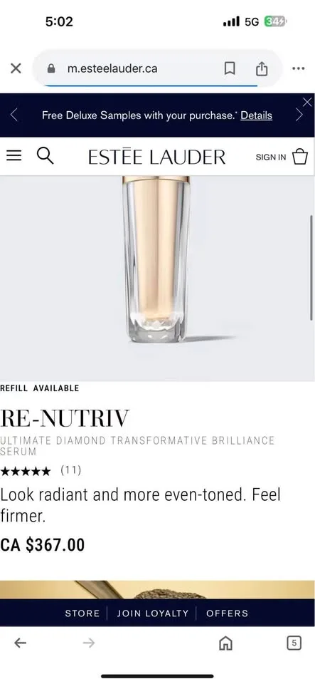 Estee lauder RE NUTRIV SERUM30ml image indicator(2)