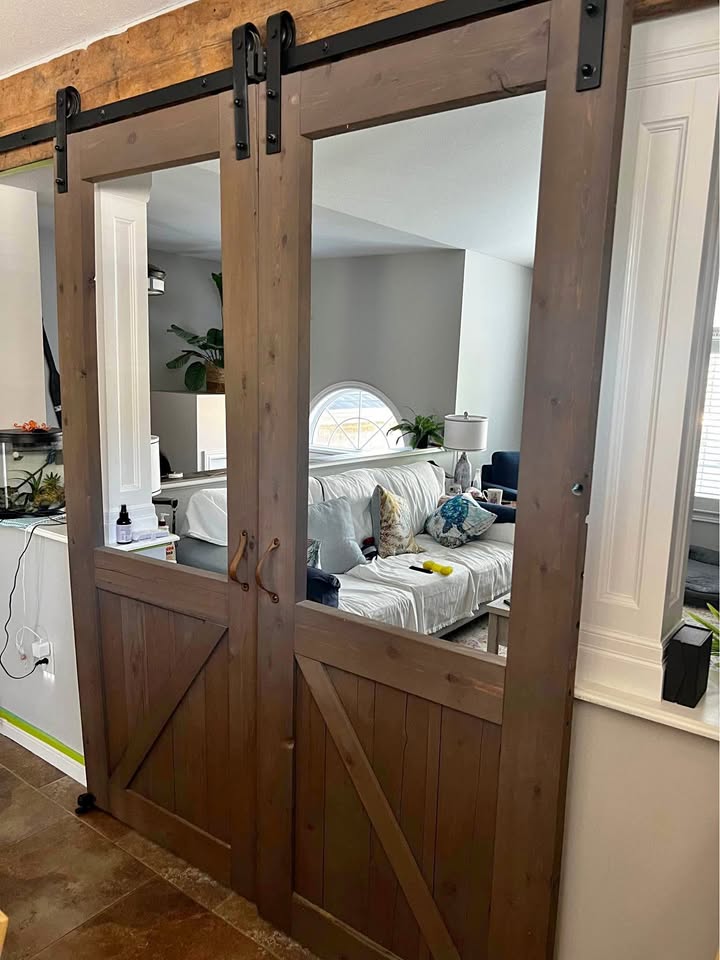 Barn Doors and Live edge Header