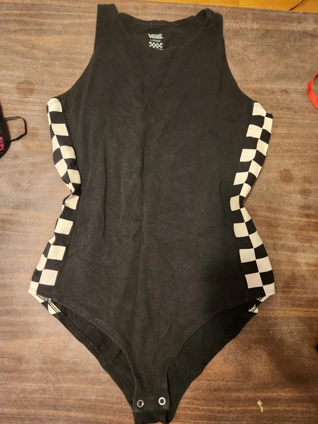 VANS Checkerboard Bodysuit – Size Large thumbnail