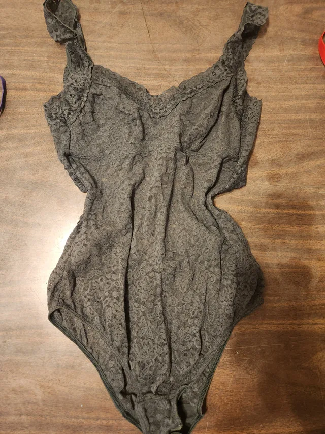 Grey Lace Bodysuit – Size Large thumbnail