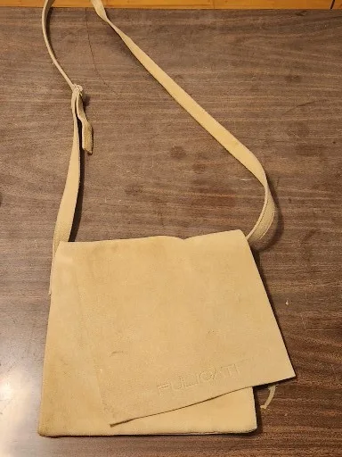 Genuine Leather Crossbody Bag – Beige thumbnail