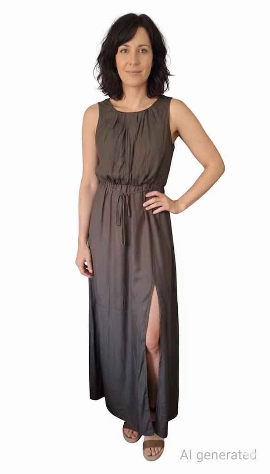Basic Sleeveless Maxi Dress with Double Slits - photo 3