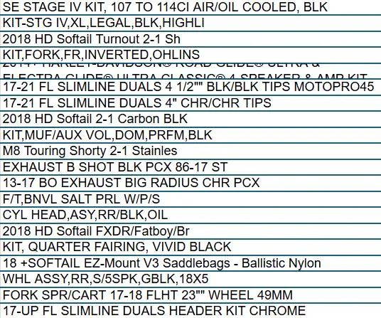 HARLEY DAVIDSON PARTS BLOWOUT SALE image indicator(4)
