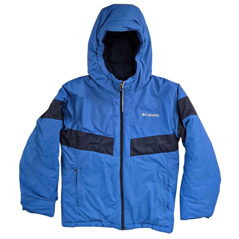 Columbia Jacket Boys L 14/16 Blue Waterproof