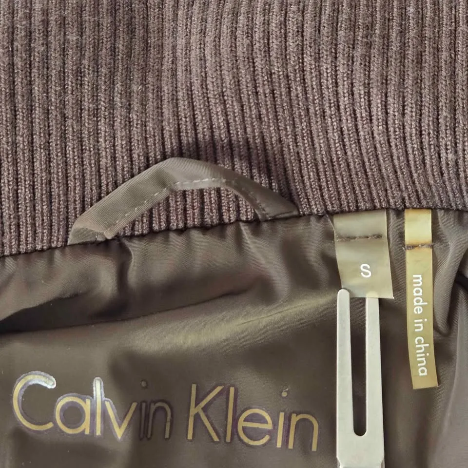 Calvin Klein Puffer Jacket Womens Small Olive Green image indicator(2)