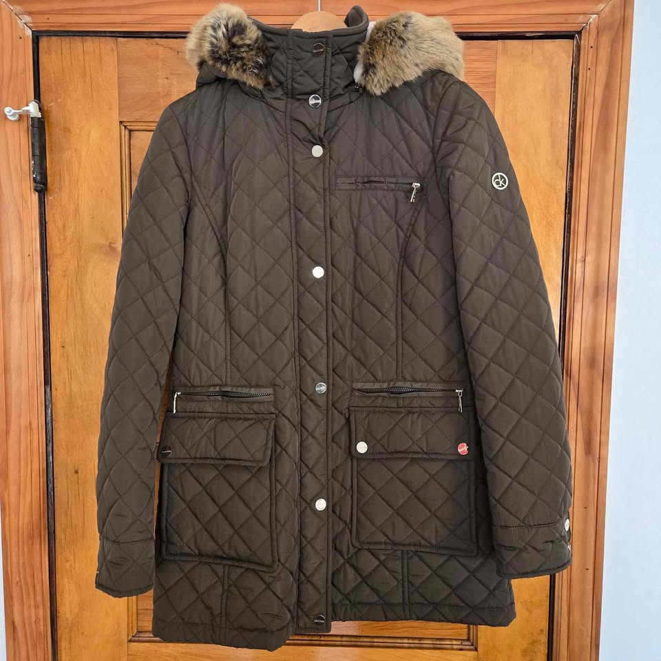 Calvin Klein Puffer Jacket Womens Small Olive Green - photo 3