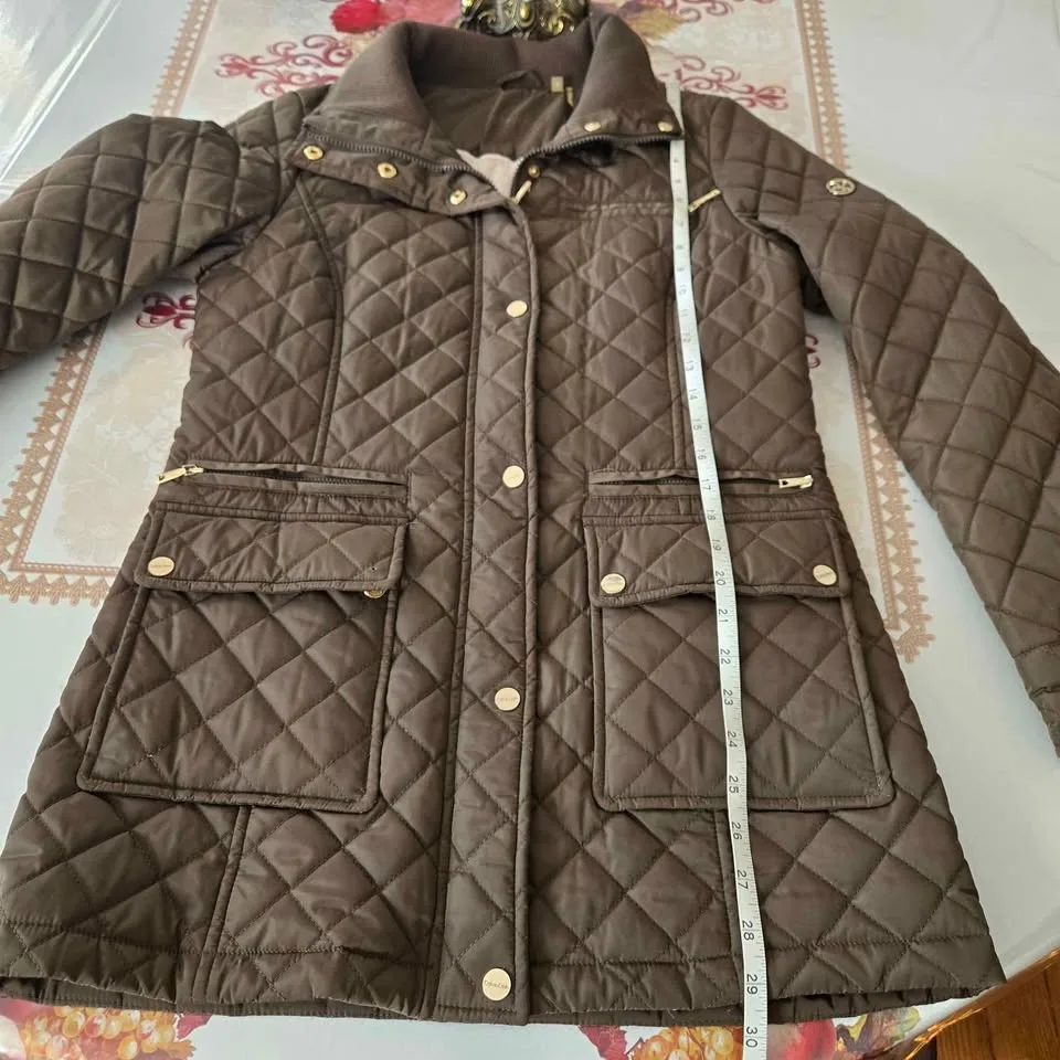 Calvin Klein Puffer Jacket Womens Small Olive Green image indicator(8)