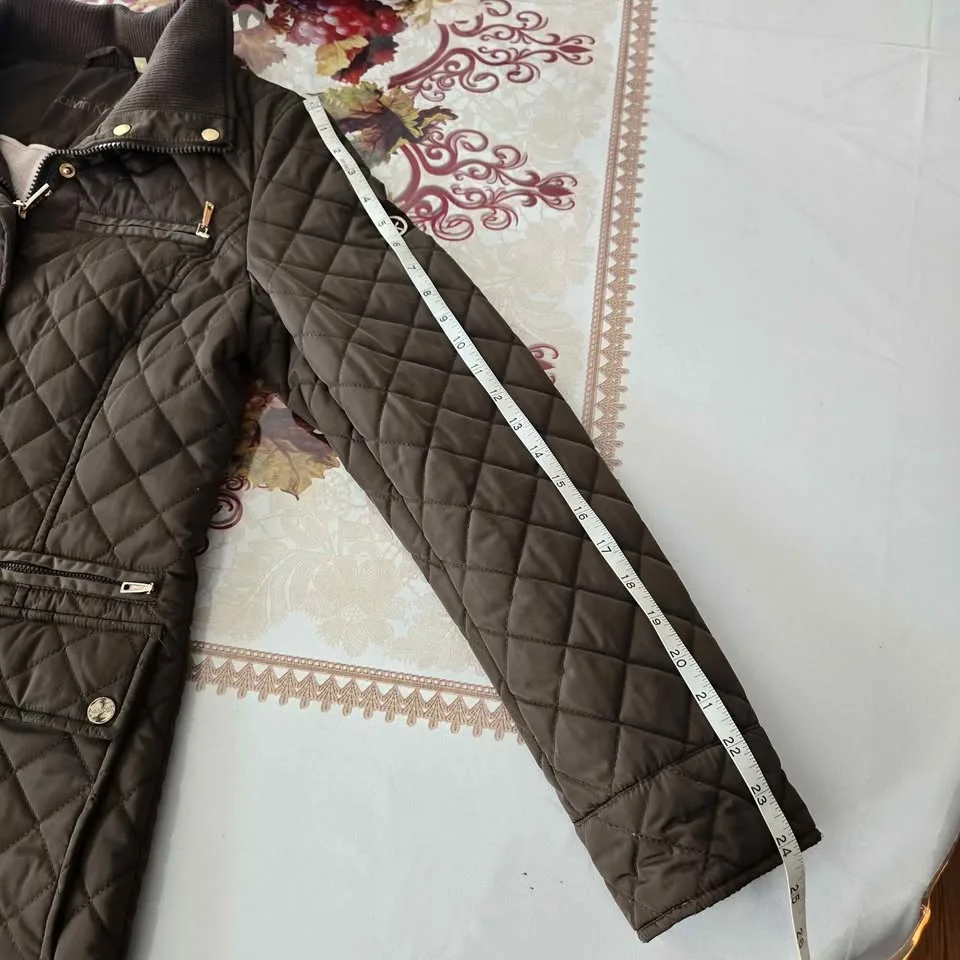 Calvin Klein Puffer Jacket Womens Small Olive Green image indicator(9)