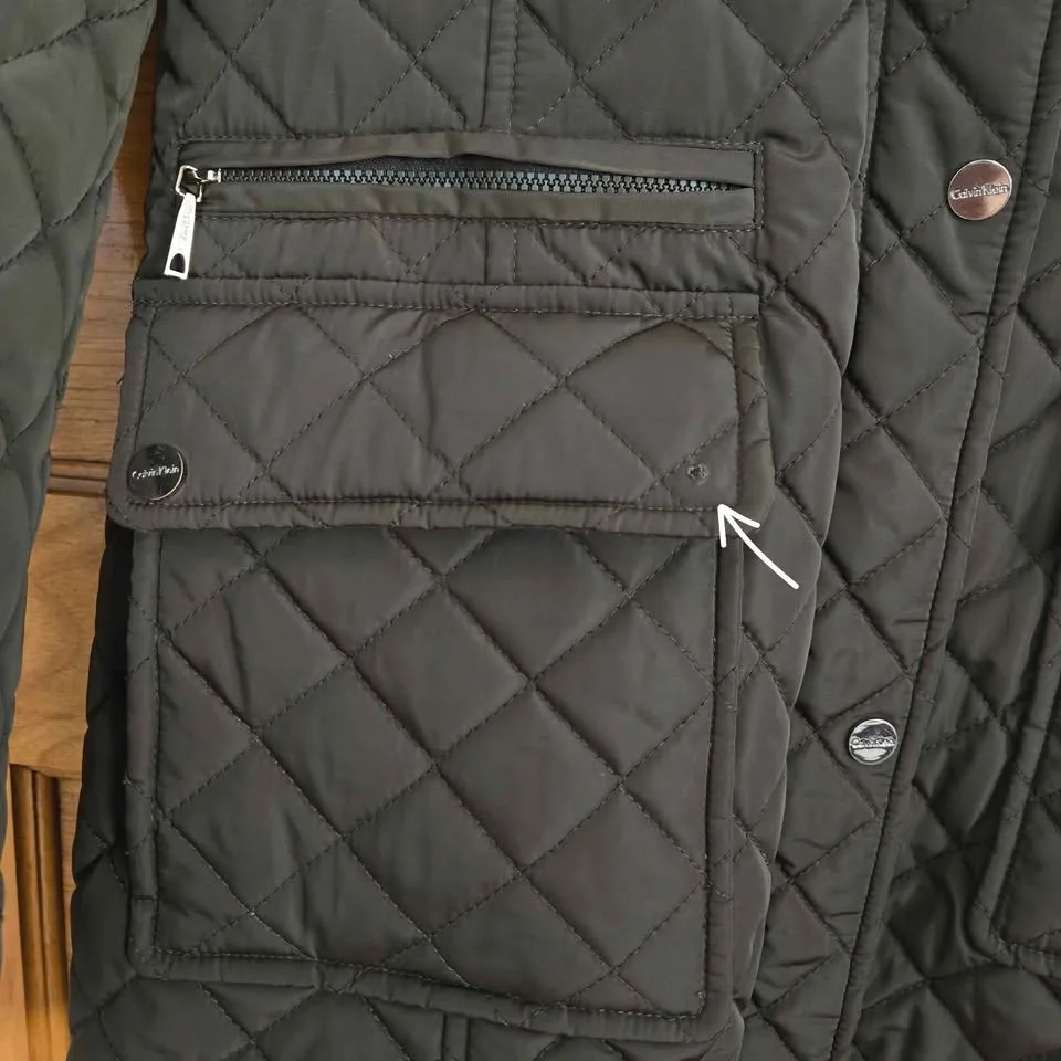 Calvin Klein Puffer Jacket Womens Small Olive Green image indicator(10)