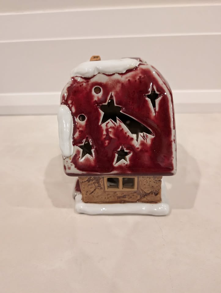 Rustic Christmas Winter Holiday House - Tealight Decor - photo 2