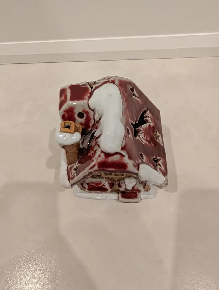 Rustic Christmas Winter Holiday House - Tealight Decor image indicator(6)