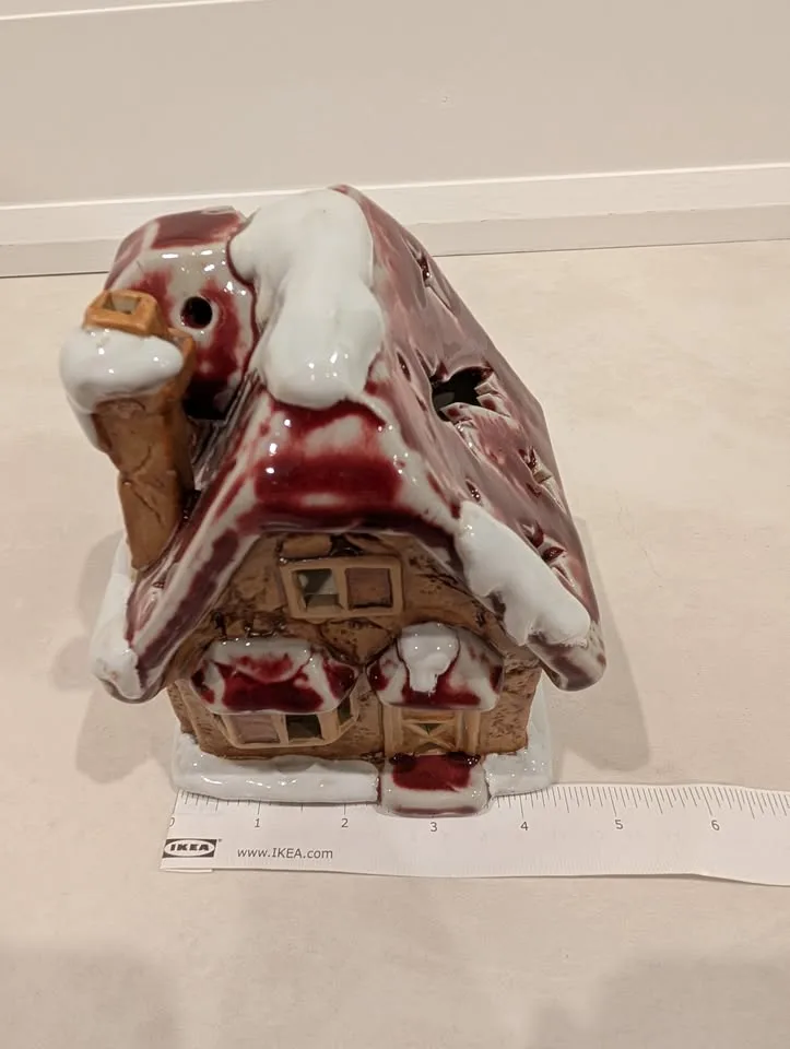 Rustic Christmas Winter Holiday House - Tealight Decor image indicator(8)