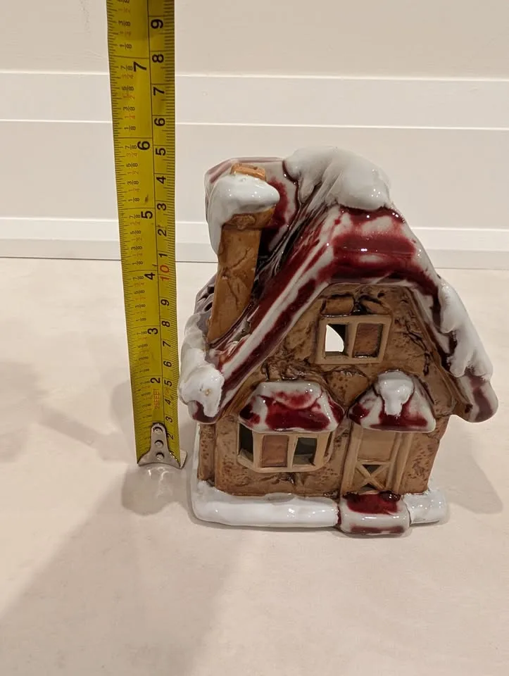 Rustic Christmas Winter Holiday House - Tealight Decor image indicator(9)