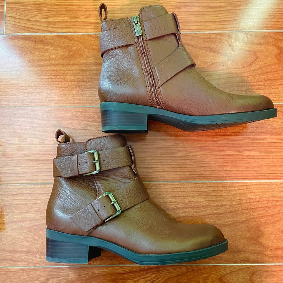 NEW✨Women's 7.5M, Kenneth Cole Brown Leather Ankle Boots - photo 2
