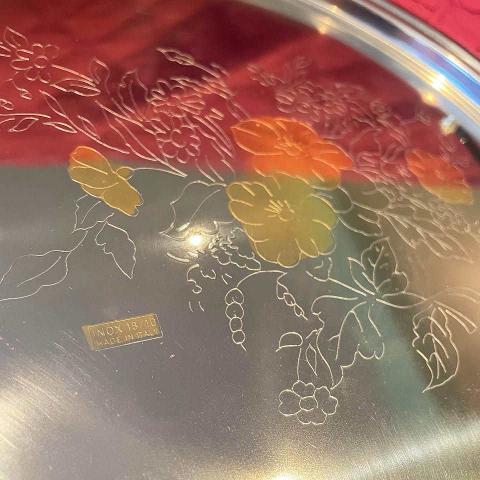 Vintage✨Italian Inox 18/10 Serving Tray with Lid MGM - photo 4