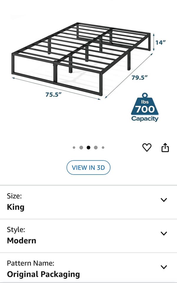 Metal bed frame king size - photo 2