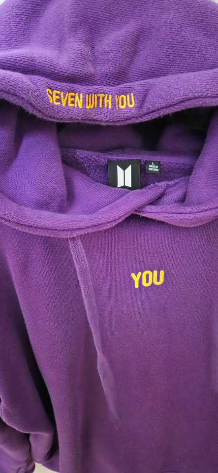 Purple "With You" BTS Hoodie - photo 2