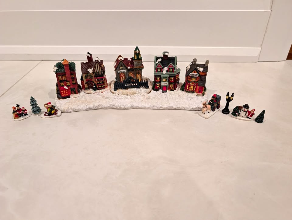Lighted Christmas Village with Characters and Accessories