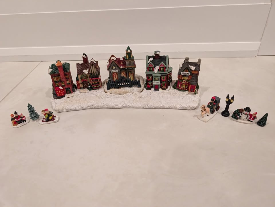 Lighted Christmas Village with Characters and Accessories - photo 2