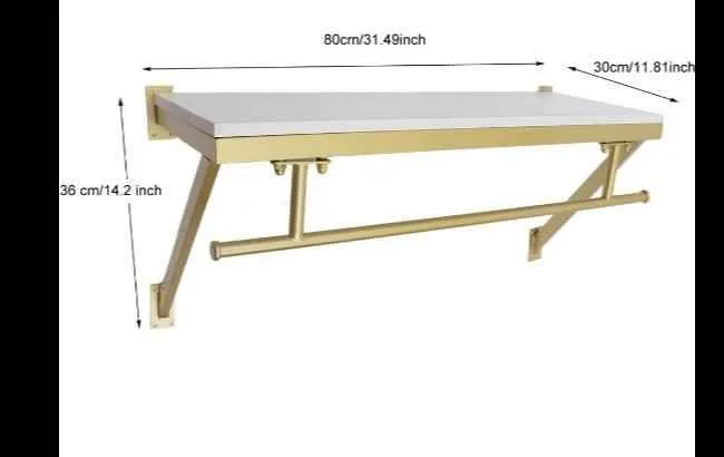 White lg shelf metal brackets Beautiful heavy duty 31" image indicator(2)