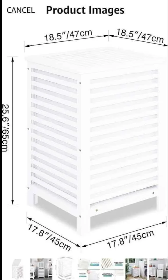 SMIBUY Double Laundry Hamper with Lid, 120L Bamboo Basket image indicator(5)