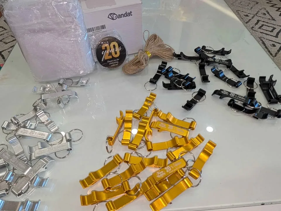 54 openers for 20th birthday favours 👑 with tags and pouch image indicator(2)