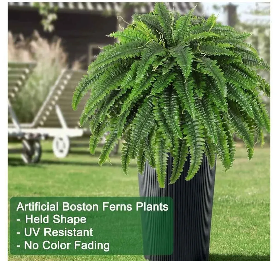 1 pc Artificial Boston Fern Bush🍀🌿 image indicator(5)
