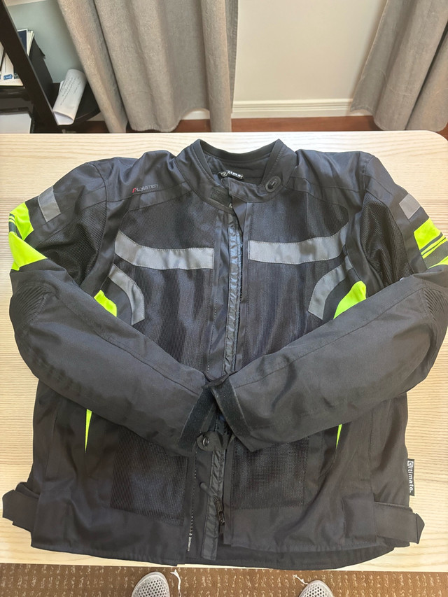 Leather Motorcycle Gloves & Fly System Mesh Riding Jacket - photo 5