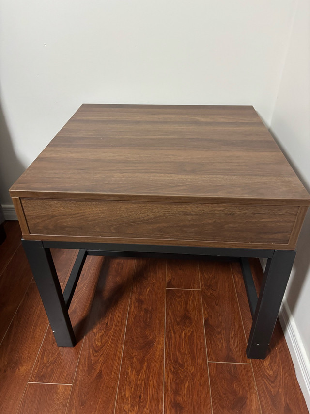 Modern Walnut& black Metal bedside tables - photo 2