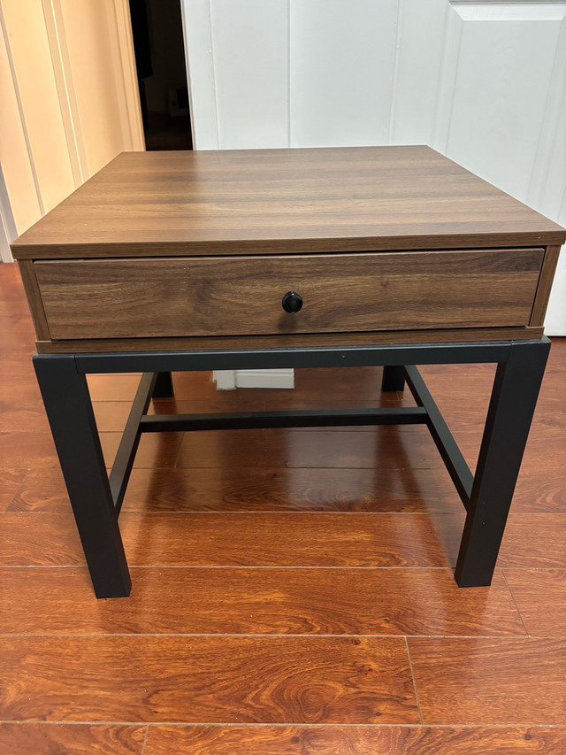 Modern Walnut& black Metal bedside tables - photo 4